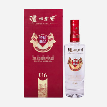 泸州老窖u窖u6型52度500ml浓香型优雅共事酒精品白酒