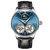 宾格（BINGER）手表男士机械表镂空个性全自动机械表防水时尚腕表(本色蓝面皮带)