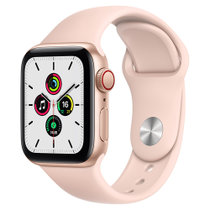 Apple Watch SE 智能手表 GPS+蜂窝款 40毫米金色铝金属表壳 粉砂色运动型表带MYEH2CH/A