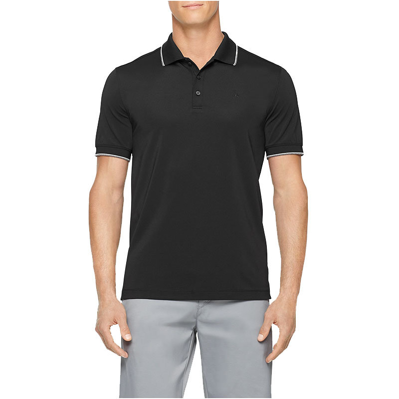 klein/ck 新品 男士时尚修身翻领短袖polo衫 21809201(黑色 xxl)polo