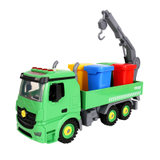 酷米玩具 儿童玩具车模电动声光 男孩玩具 环卫车节日礼物 DIY拆装环卫车 KM6024(绿色 版本)