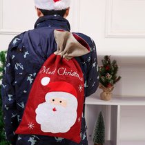 圣诞老人大背包平安夜礼物袋儿童礼品包装袋子苹果袋圣诞节装饰品(大雪花老人款【58x33cm】 默认版本)