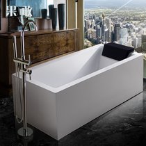 果敢长方形独立式浴盆亚克力简易现代浴缸 1.4/1.5/1.6/1.7米042