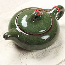 润器 冰裂茶具套装 冰裂釉茶具茶壶陶瓷大号单壶促销(茶壶冰裂孔雀绿)