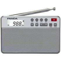 熊猫(PANDA) 6207 DSP二波段插卡收音机 小巧美观 一键录音 银色