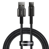 倍思（Baseus）66W钨金数据线 USB TO Type-C  华为数据线 小米三星通用(黑色)