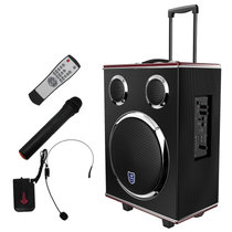双诺 声美Q-10 10寸低音 双3寸电镀银边 户外拉杆蓝牙音箱 广场舞音响 便携式大功率扩音器