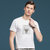 传奇保罗夏季新款圆领男士短袖t恤修身打底衫半袖体恤潮（M-3LX）ZMN503(白色 XL)