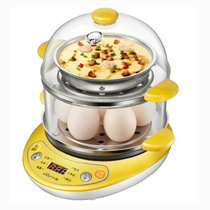 小熊（Bear）ZDQ-A14T1 煮蛋器 电蒸笼 煎蛋器 暖奶器 预约定时 双层大容量 14个蛋