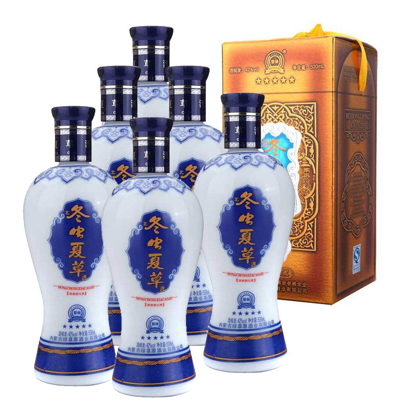 【其他保健酒图片】蒙林北冬虫夏草酒8年典藏款42度500ml*6整箱装图片