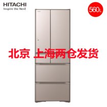日立(HITACHI)R-G590G1C(水晶雅金) 日本原装进口 560升多门风冷变频冰箱水晶玻璃黑科技真空休眠保鲜