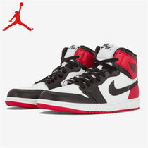 耐克男女款板鞋 Nike Air Jordan 1 乔丹1 禁穿高帮蓝球鞋 AJ1情侣运动休闲鞋 555088-001(555088-184 46)
