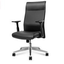 俊采云JCY-B19电脑椅办公椅转椅人体工学皮椅时尚升降座椅皮质扶手（单位：把）(黑色)
