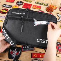 CnsTT凯斯汀乒乓球拍包工具包双层拍套单肩包手提包配件收纳拍套加厚防水防震(暗夜迷踪+自选徽章)