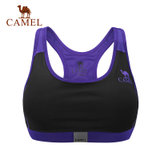CAMEL 骆驼运动文胸 女款瑜伽健身健美跑步工型背心 A7S1U6121(黑色 S)