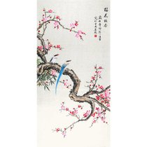 凌雪 国画 花鸟画 水墨写意 段和敏 梅花 鸟 竖幅立轴