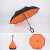 汽车反向雨伞折叠双层长柄男女晴雨遮阳礼品广告伞定制印LOGO(桔色)