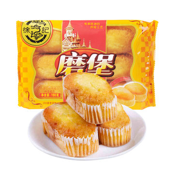 徐福记磨堡欧式传统蛋糕鸡蛋味190g营养早餐面包休闲零食下午茶点心