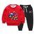 朴朴米 儿童加绒保暖套装男女童保暖舒适卫衣卫裤两件套-双层绒套装-2个挖土机(红色 黑色 120cm)