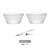 欧式大号透明锤目纹玻璃碗沙拉碗家用单个大碗水果碗创意个性餐具(8.25英寸透明金边*2（立省2元送4个果叉）)