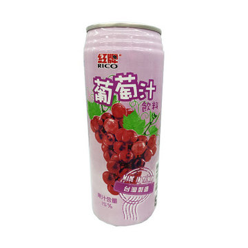 台湾地区 红牌 葡萄汁饮料 490ml/听