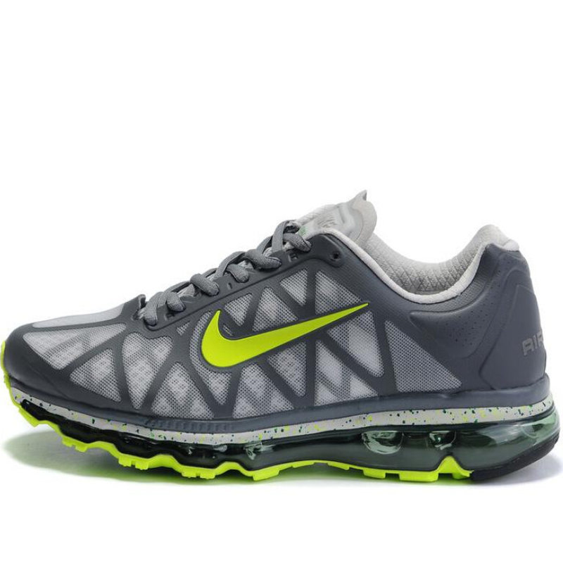 跑步鞋耐克nikeairmax运动鞋2014新款全掌气垫跑步鞋男鞋429889灰绿40