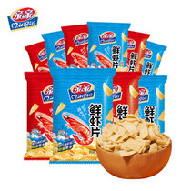 亲亲鲜虾片原味烧烤组合装180g 国美超市甄选