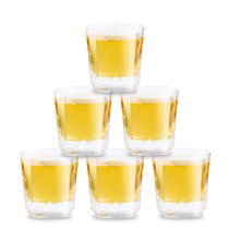 惠宝隆 无铅玻璃啤酒杯烈酒杯威士忌杯水杯套装 6只装(205ML威士忌杯)
