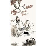 刘立波<李白> 国画 人物画 水墨写意 竖幅立轴