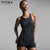 TITIKA瑜伽服2017夏季运动背心女跑步健身吸湿排汗速干瑜伽上衣63539(黑色 XL)