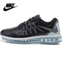 耐克男鞋Nike max90全掌气垫跑步鞋皮面情侣款女休闲运动跑鞋(黑白灰皮面)