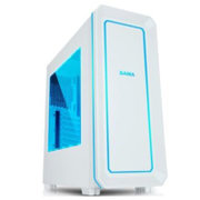先马（SAMA）阿拉丁白色 游戏电脑机箱(七彩炫光面板/全白五金/七种灯光选择/USB3.0/SSD/背线/支持水冷)
