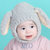 milky friends婴儿帽子3-6-12个月冬季男女宝宝套头帽秋冬新生儿帽子胎帽潮(灰色 均码（46-50CM）)