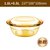 玻璃碗微波炉加热专用器皿泡面碗带盖碗碟套装家用餐具耐高温汤碗(【新款】琥珀色2.1L)