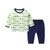 婴儿夏装分体套装夏季薄款宝宝长袖空调房衣服3-6个月新生儿睡衣(TZ625绿色 120cm)