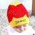 秋冬季婴儿帽子秋冬保暖套头帽韩版新生儿胎帽宝宝帽0-3-6-12个月(大红)