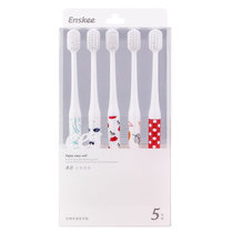 樱之洁(Enskee)逸适羽绒丝柔密软毛牙刷*5支 NO.768（颜色随机 柔密减压）