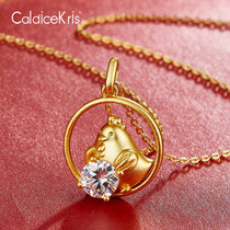 CaldiceKris （中国CK）十二生肖之鸡钻石项链CK-OSXJ(黄色)
