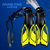 成人潜水蛙鞋浮潜三宝自由潜长脚蹼鸭蹼游泳训练专用干式装备用品(F07脚蹼-黄色 40)
