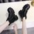 SUNTEK马丁靴女内增高10cm女鞋2020秋冬新款英伦风短靴厚底坡跟黑色皮靴(36 黑色【加绒】)