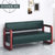 美发发廊专用轻奢等待区休息不锈钢长条椅子网红理发店沙发等候椅(绿色实木框架120*55)