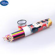 迪士尼米奇彩色铅笔24色涂色填色彩笔绘画彩色铅笔无毒无味DM0172(米奇红)