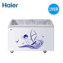 Haier/海尔 SC/SD-262C卧式商用单温冰柜圆弧型玻璃门展示冷柜