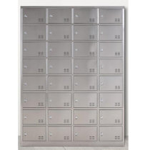 不锈钢更衣柜矮柜带锁换鞋柜学生书包存放柜员工储物柜阳台柜(750*390*16000)