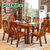 健舒宝 小户型实木餐桌餐台 西餐桌椅组合 现代中式饭桌家具(一桌四椅)