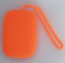 方形硅胶钥匙包 日韩糖果色钥匙收纳包 创意公交卡包证件饭卡套(橘红色 方形钥匙包)
