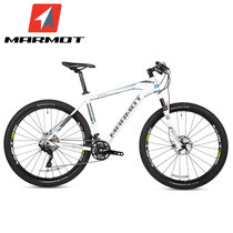 土拨鼠MARMOT变速自行车男女式成人山地自行车30速铝合金山地车(白灰蓝 标准版)