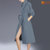 欧美时尚2021流行风衣女春秋新款长袖中长款洋气收腰显瘦气质外套(深灰色 S)