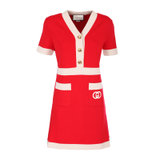 Gucci红色女士连衣裙 606017-XKA4A-6367M码红色 时尚百搭