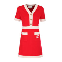 Gucci红色女士连衣裙 606017-XKA4A-6367M码红色 时尚百搭